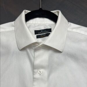 Marc Anthony White Men's Dress Shirt Slim Fit 15 1/2 34/35 Cotton